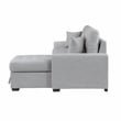 Pemberly Row 2-Piece Fabric Sectional & Right Chaise in Gray