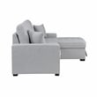 Pemberly Row 2-Piece Fabric Sectional & Right Chaise in Gray