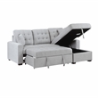 Pemberly Row 2-Piece Fabric Sectional & Right Chaise in Gray