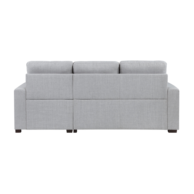 Pemberly Row 2-Piece Fabric Sectional & Right Chaise in Gray