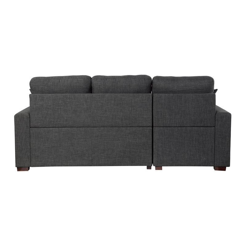 Pemberly Row 2-Piece Fabric Sectional & Left Chaise in Dark Gray