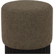 Pemberly Row Contemporary Boucle Fabric Ottoman/Stool in Olive/Black