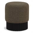 Pemberly Row Contemporary Boucle Fabric Ottoman/Stool in Olive/Black