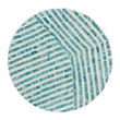 Pemberly Row Wood & Mother of Pearl End Table in White and Blue