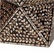 Pemberly Row Wood & Mother of Pearl End Table in Black and Bronze