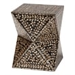 Pemberly Row Wood & Mother of Pearl End Table in Black and Bronze