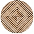 Pemberly Row Round Bamboo End Table in Natural and Dark Brown