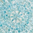 Pemberly Row Octagon Wood & Mother of Pearl End Table in Blue