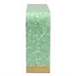 Pemberly Row Wood & Mother of Pearl Console Table in Seafoam Green