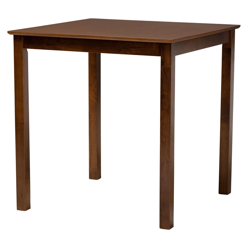 Pemberly Row 5-Piece Mid-Century Rattan & Wood Pub Set in Brown