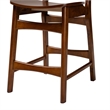 Pemberly Row 5-Piece Mid-Century Rattan & Wood Pub Set in Brown