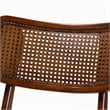 Pemberly Row Contemporary 5-Piece Wood & Rattan Dining Set in Brown