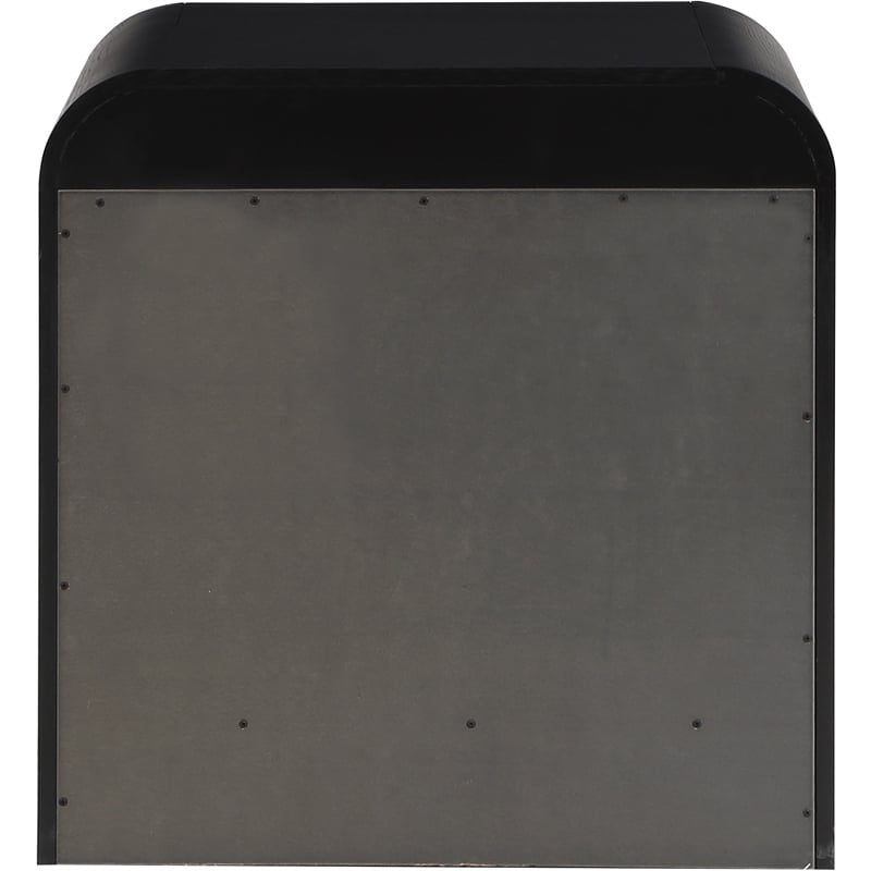 Pemberly Row Modern / Contemporary Ash Wood Black Night Stand