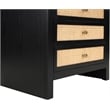 Pemberly Row Modern / Contemporary Ash Wood Black Night Stand