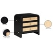 Pemberly Row Modern / Contemporary Ash Wood Black Night Stand
