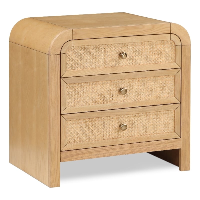 Pemberly Row Modern / Contemporary Natural Finish Night Stand