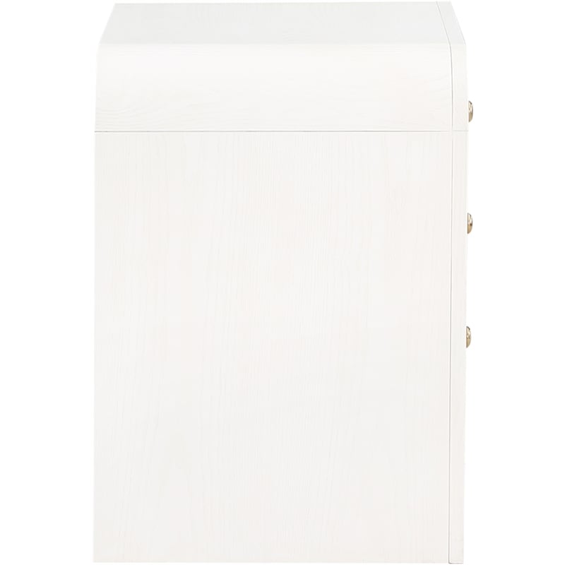 Pemberly Row Modern / Contemporary Ash Wood White Night Stand