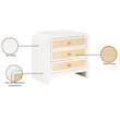 Pemberly Row Modern / Contemporary Ash Wood White Night Stand