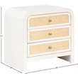 Pemberly Row Modern / Contemporary Ash Wood White Night Stand