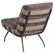 Pemberly Row Mid-Century Fabric Upholstered Accent Chair in Brown