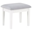 Pemberly Row Contemporary Wood White Vanity Set in White and Gray