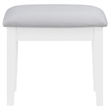 Pemberly Row Contemporary Wood White Vanity Set in White and Gray