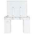 Pemberly Row Contemporary Wood White Vanity Set in White and Gray