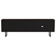 Pemberly Row 2-door Farmhouse Wood Rectangular TV Stand in Black