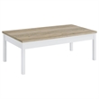 Pemberly Row 3-piece Coastal Wood Coffee Table Set Pine and White