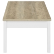 Pemberly Row 3-piece Coastal Wood Coffee Table Set Pine and White