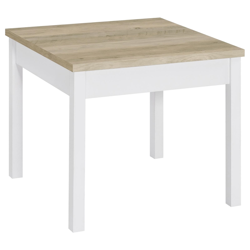 Pemberly Row 3-piece Coastal Wood Coffee Table Set Pine and White