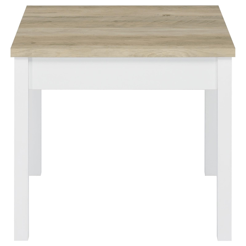 Pemberly Row 3-piece Coastal Wood Coffee Table Set Pine and White