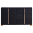 Pemberly Row Contemporary Wood Rectangular Dresser Black and Gold