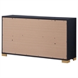Pemberly Row Contemporary Wood Rectangular Dresser Black and Gold