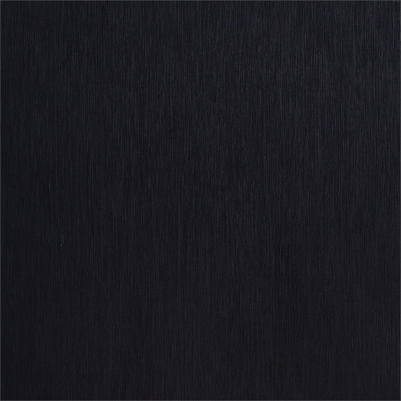 Pemberly Row Contemporary Wood Rectangular Chest in Black and Gold