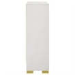 Pemberly Row Contemporary Wood Rectangular Chest in White and Gold