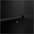 Pemberly Row Mid-Century Wood/Steel Sideboard in Matte Black/Gold