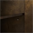 Pemberly Row Mid-Century Wood/Steel Sideboard in Dark Brown/Gold