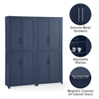 Pemberly Row 2PC Traditional Wood Kitchen Storage Pantry in Navy