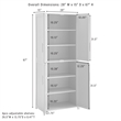 Pemberly Row 2PC Traditional Wood Kitchen Storage Pantry in Navy