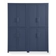 Pemberly Row 2PC Traditional Wood Kitchen Storage Pantry in Navy