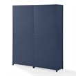 Pemberly Row 2PC Traditional Wood Kitchen Storage Pantry in Navy