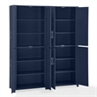Pemberly Row 2PC Traditional Wood Kitchen Storage Pantry in Navy