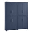 Pemberly Row 2PC Traditional Wood Kitchen Storage Pantry in Navy
