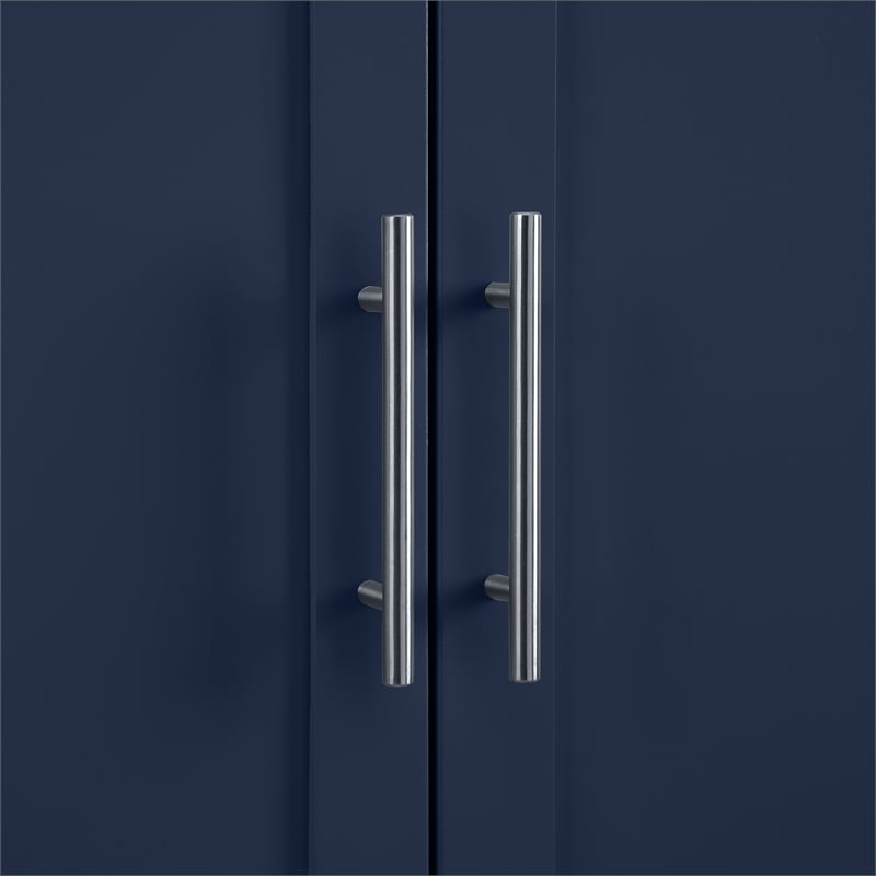 Pemberly Row Traditional Wood Kitchen Storage Pantry in Navy