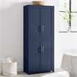 Pemberly Row Traditional Wood Kitchen Storage Pantry in Navy