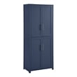 Pemberly Row Traditional Wood Kitchen Storage Pantry in Navy