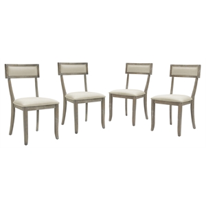 Pemberly Row 18.8&quot Wood Dining Chair in Rustic Gray (Set of 4)