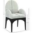 Pemberly Row Modern / Contemporary Mint Fabric Dining Arm Chair