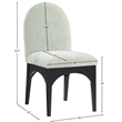 Pemberly Row Modern / Contemporary Mint Fabric Dining Side Chair
